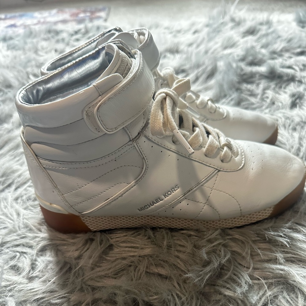 Michael Kors Addie White Leather High-Tops